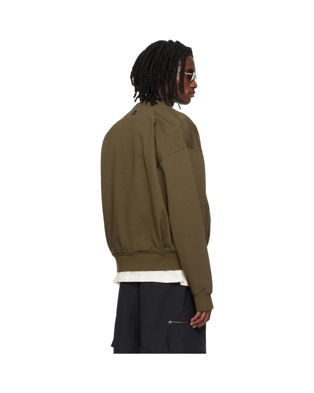 Wooyoungmi Black Khaki Cardigan Sweatshirt for men