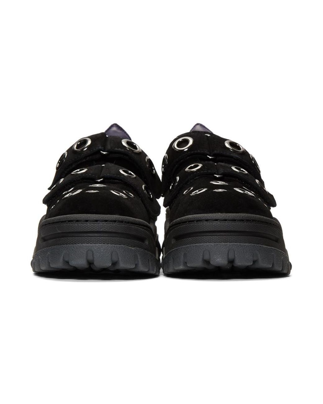 Eytys Ssense Exclusive Black Suede Angel Eyelet Sneakers for Men