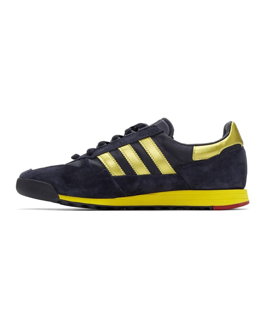 adidas Originals Navy And Gold Sl 80 Spzl Sneakers in Blue for Men Lyst