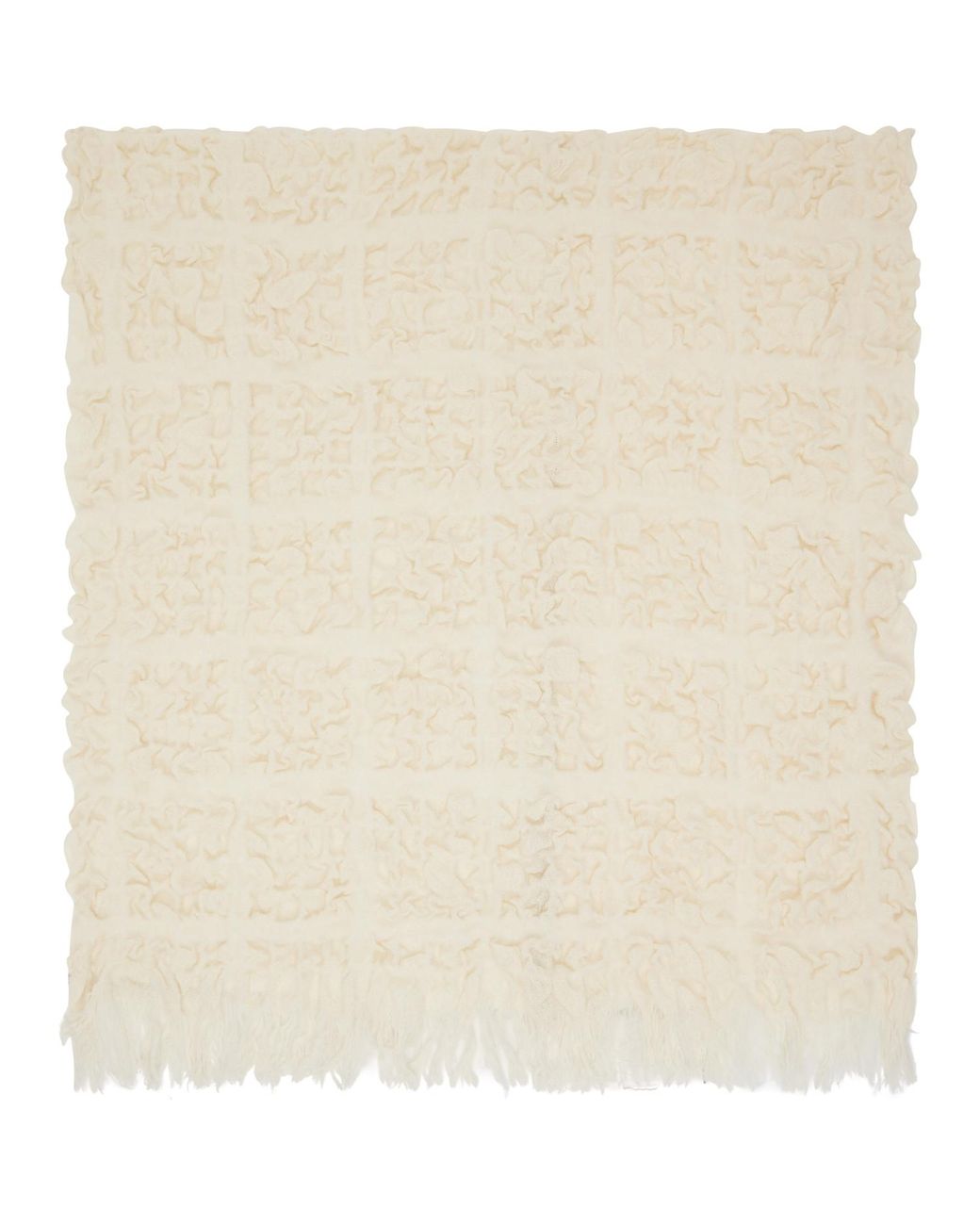 Lauren Manoogian Natural Off- Handwoven Crepe Wrap Scarf