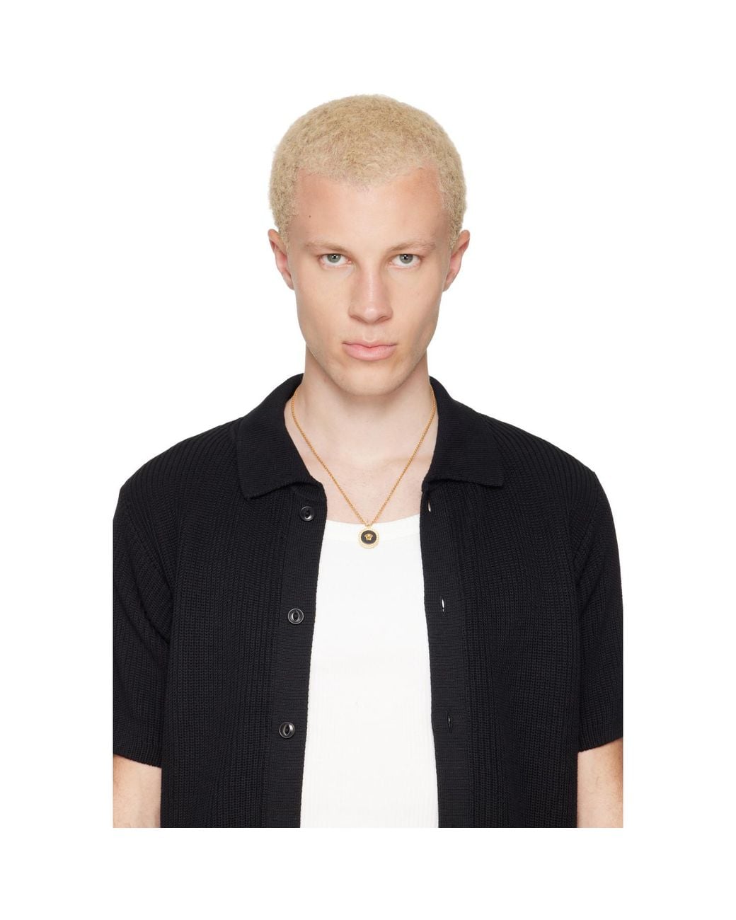 Versace Metallic Medusa Necklace for men