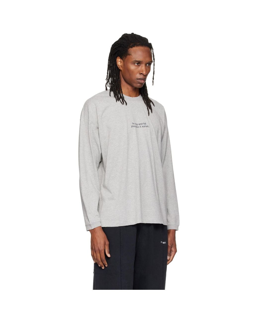 Vetements Gray 'In My World' Longsleeve T-Shirt for men