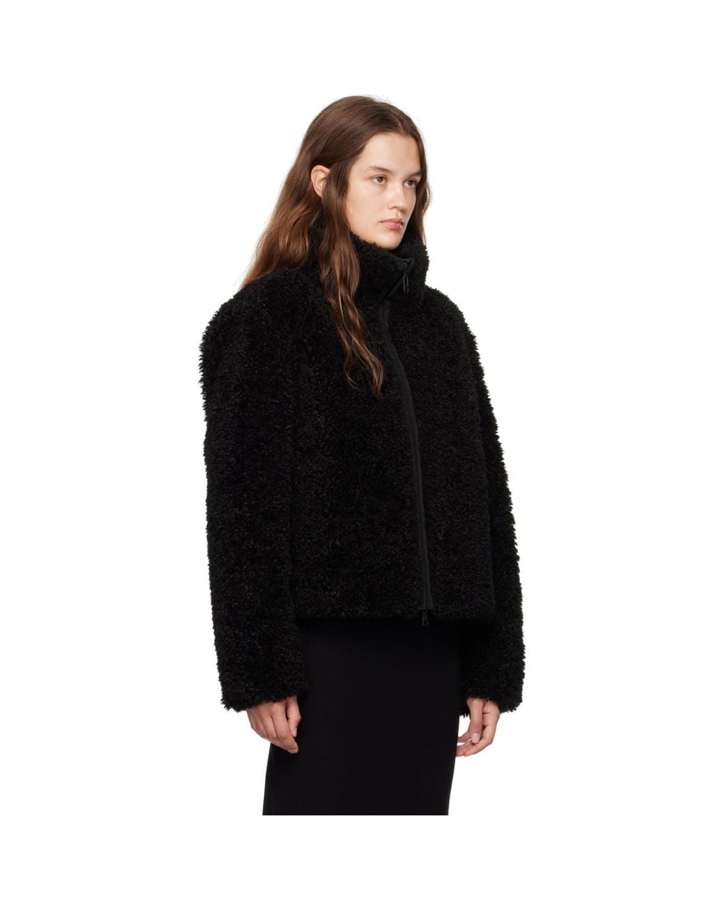 Moncler Black Bridoire Faux-Shearling Down Jacket