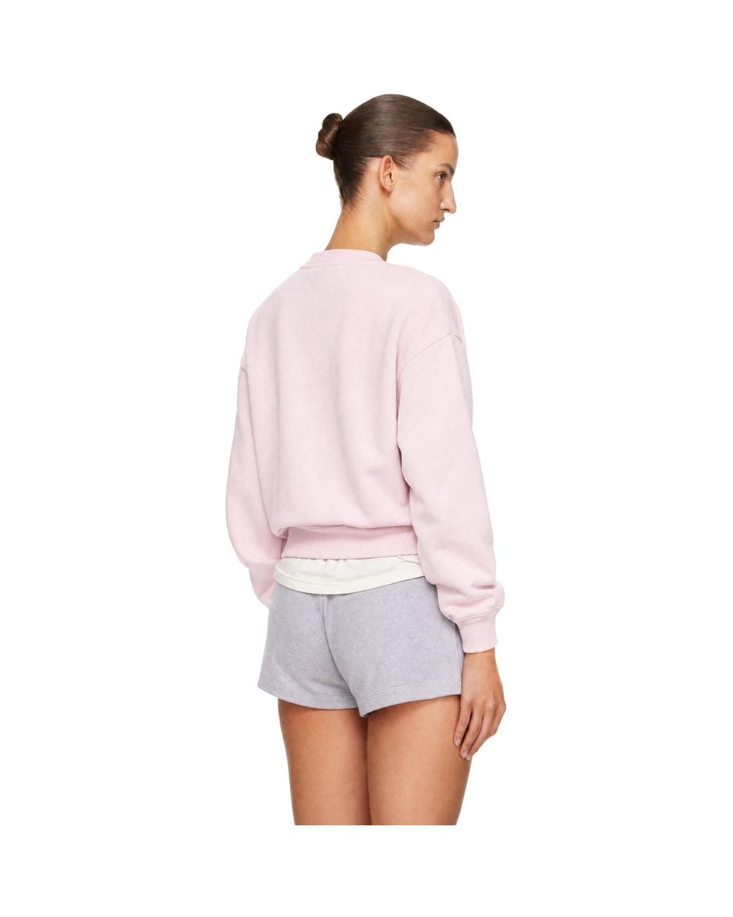 Sporty & Rich White 'J'Adore' Flocked Crewneck Sweatshirt