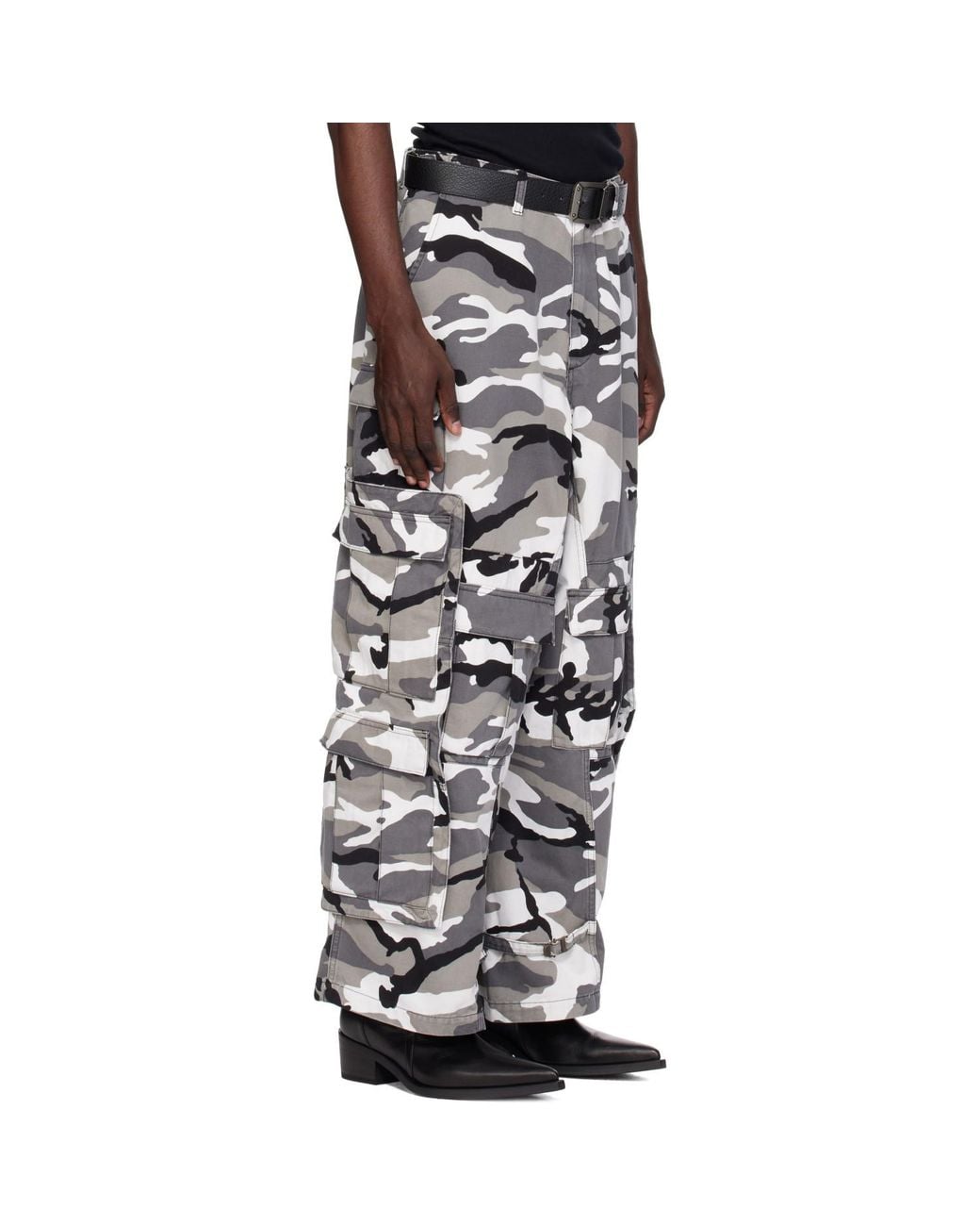 Vetements Black Merged Cargo Pants for men