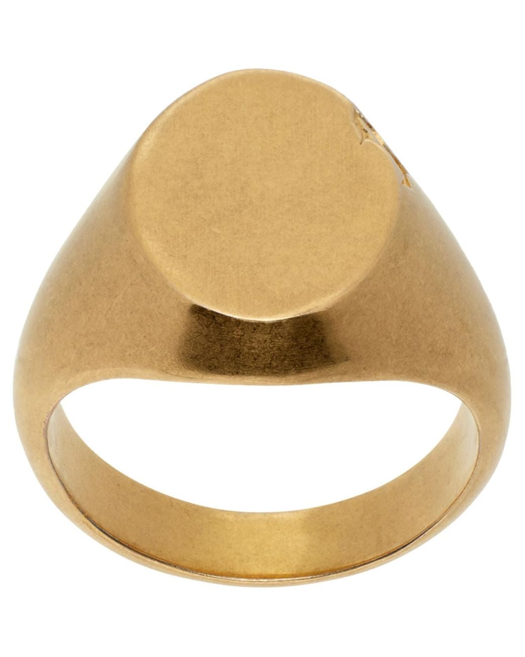 MM6 by Maison Margiela Metallic Gold Signet Ring