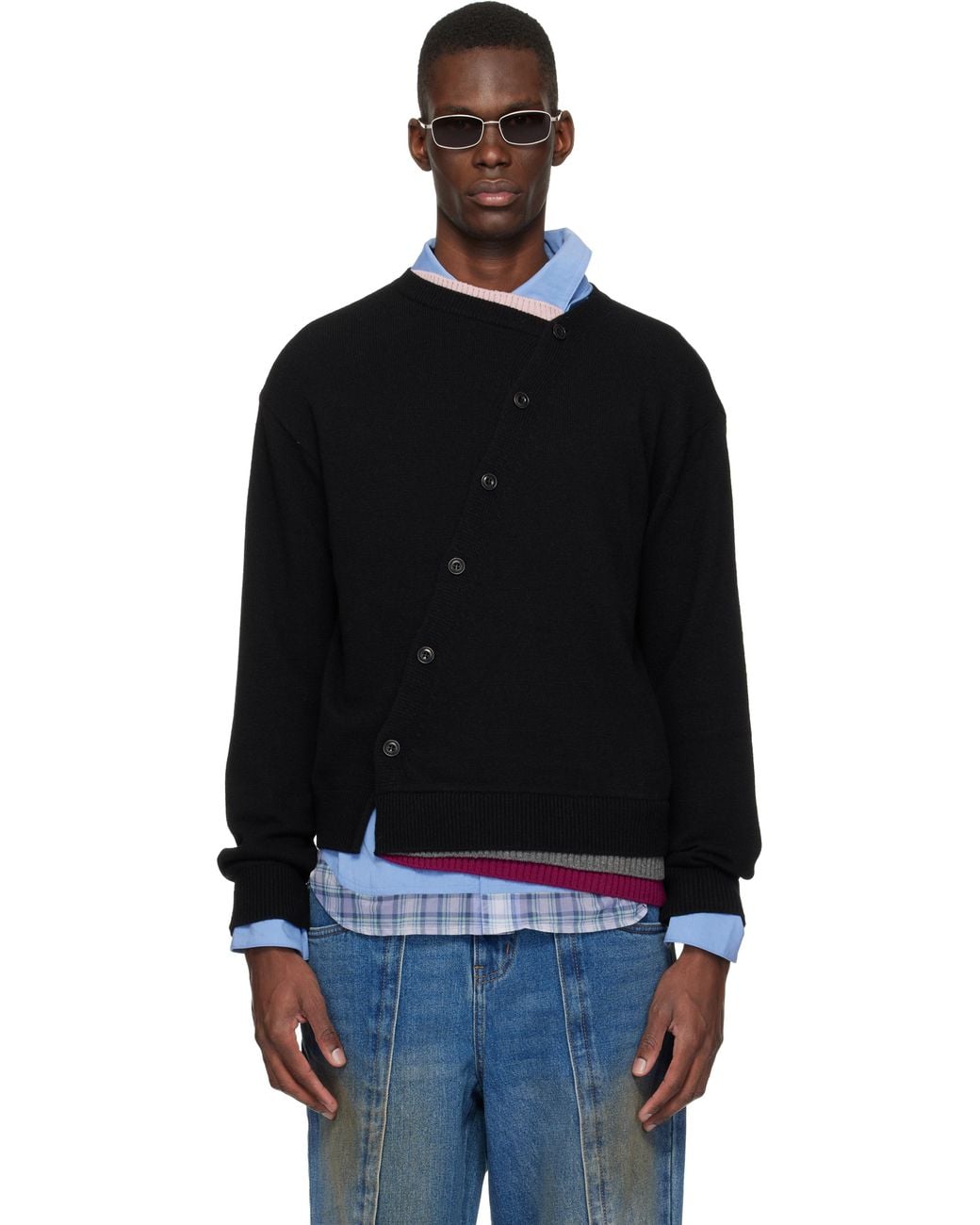 ANDERSSON BELL Layered Cardigan in Black for Men | Lyst UK