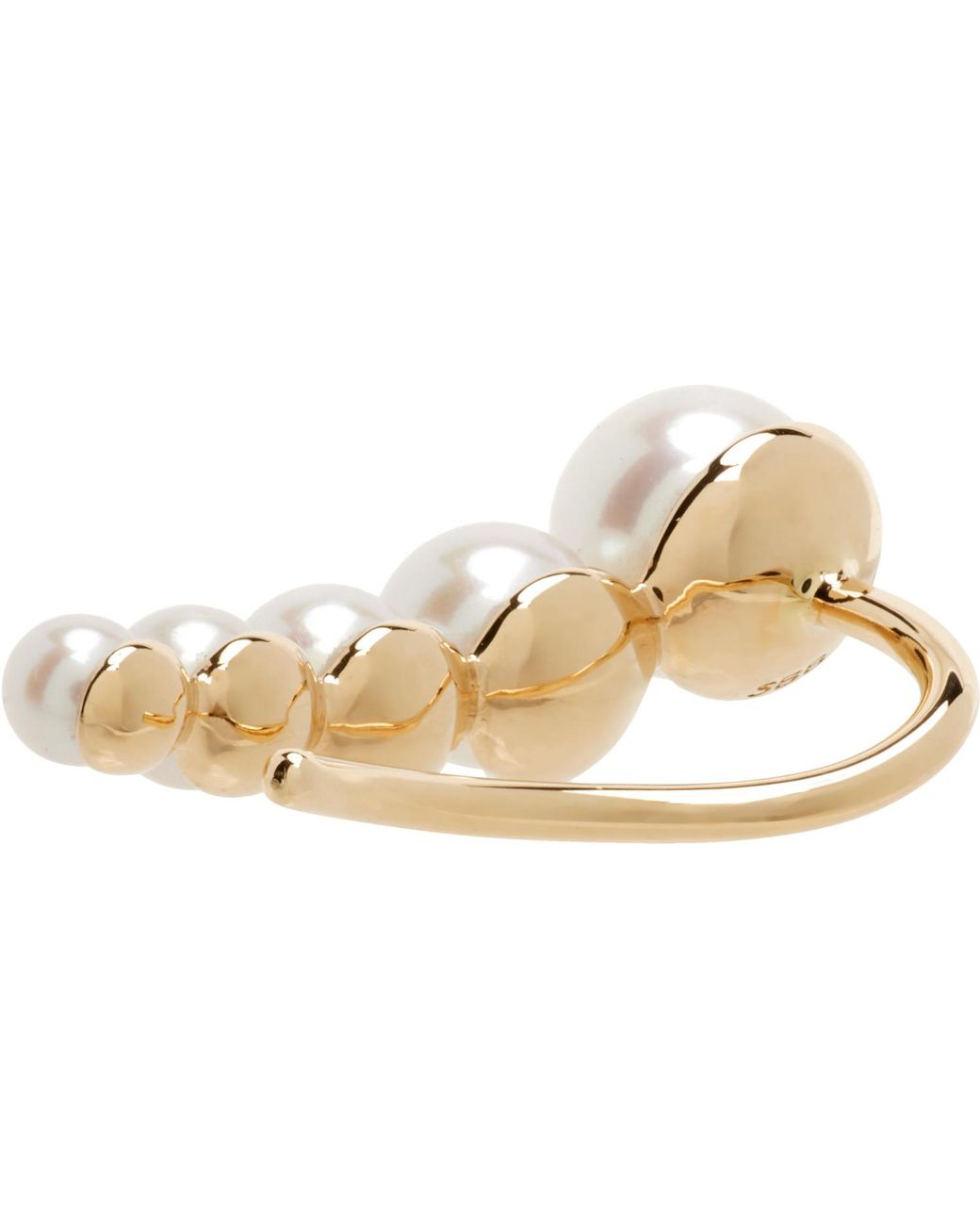 Sophie Bille Brahe Black Petite Croissant Japonais Single Earring