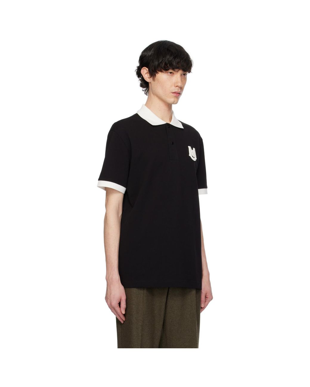 Moncler Black Archivio Ss Polo for men