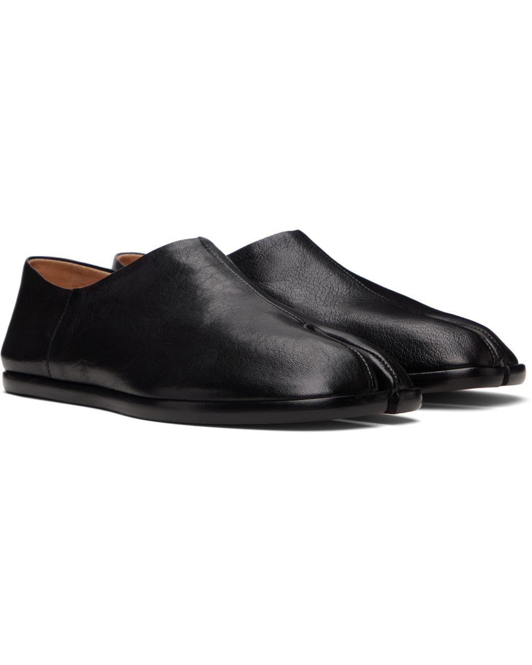 Maison Margiela Black Tabi Babouches Loafers