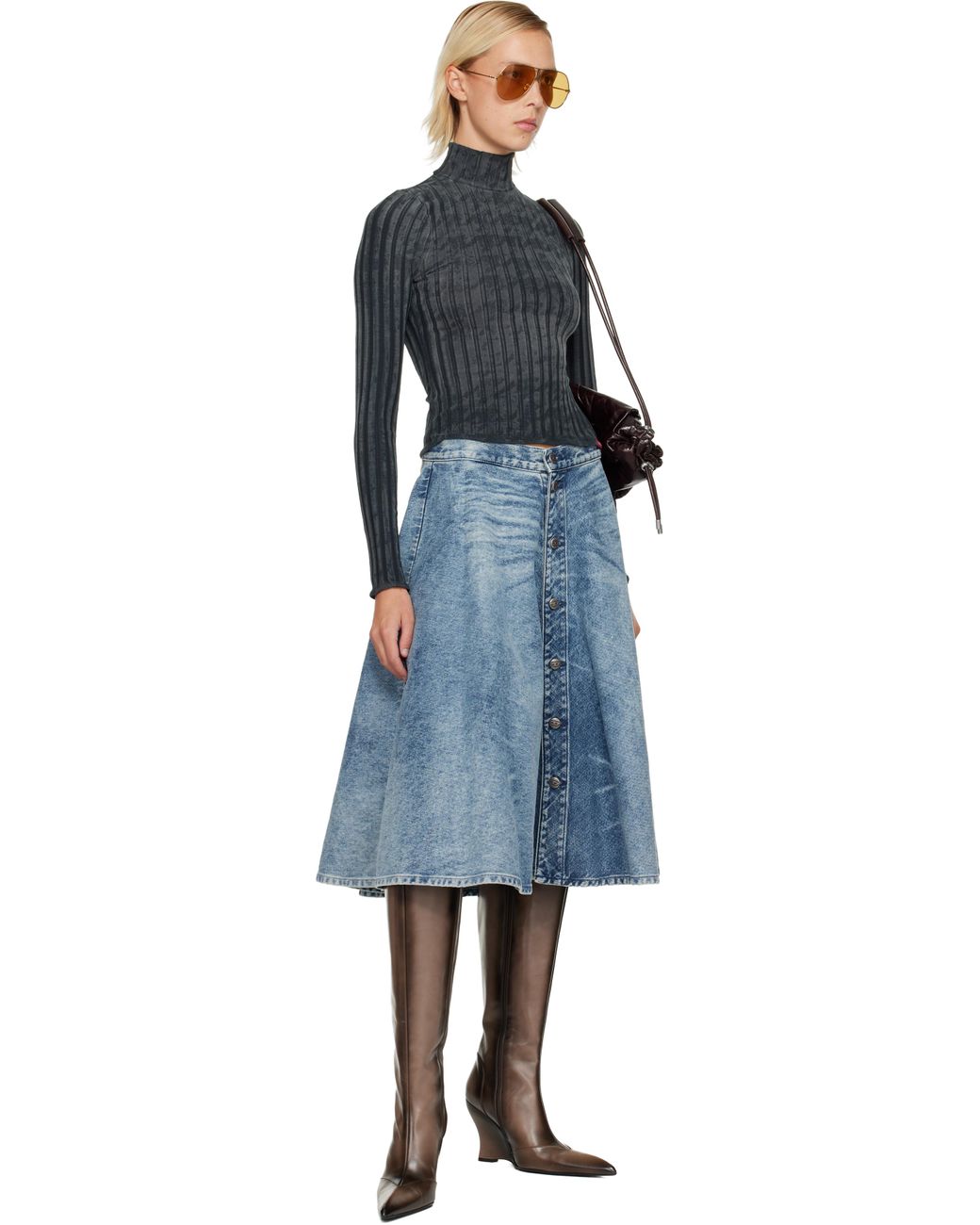 DIESEL Black Gry T-clw Turtleneck