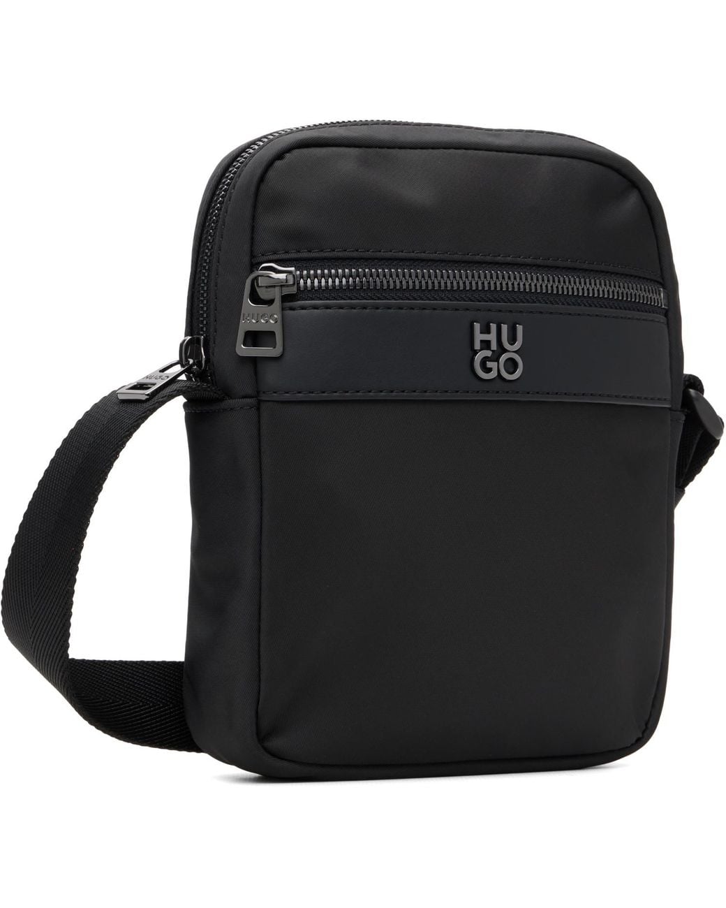 HUGO Black Logo Hardware Bag for men