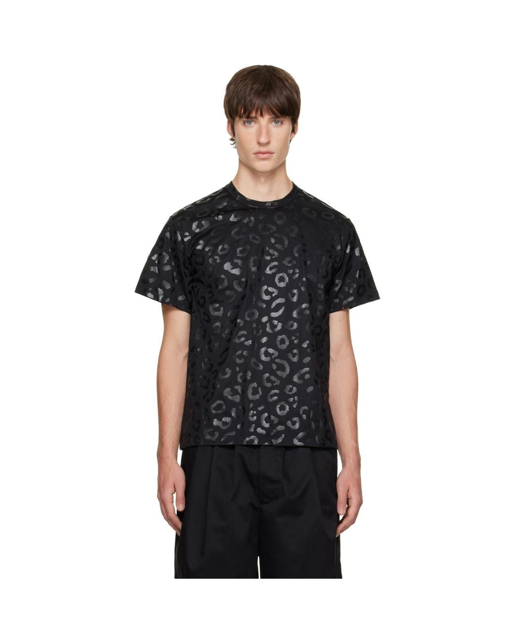 Comme des Garçons Black Animal Print T-Shirt for men