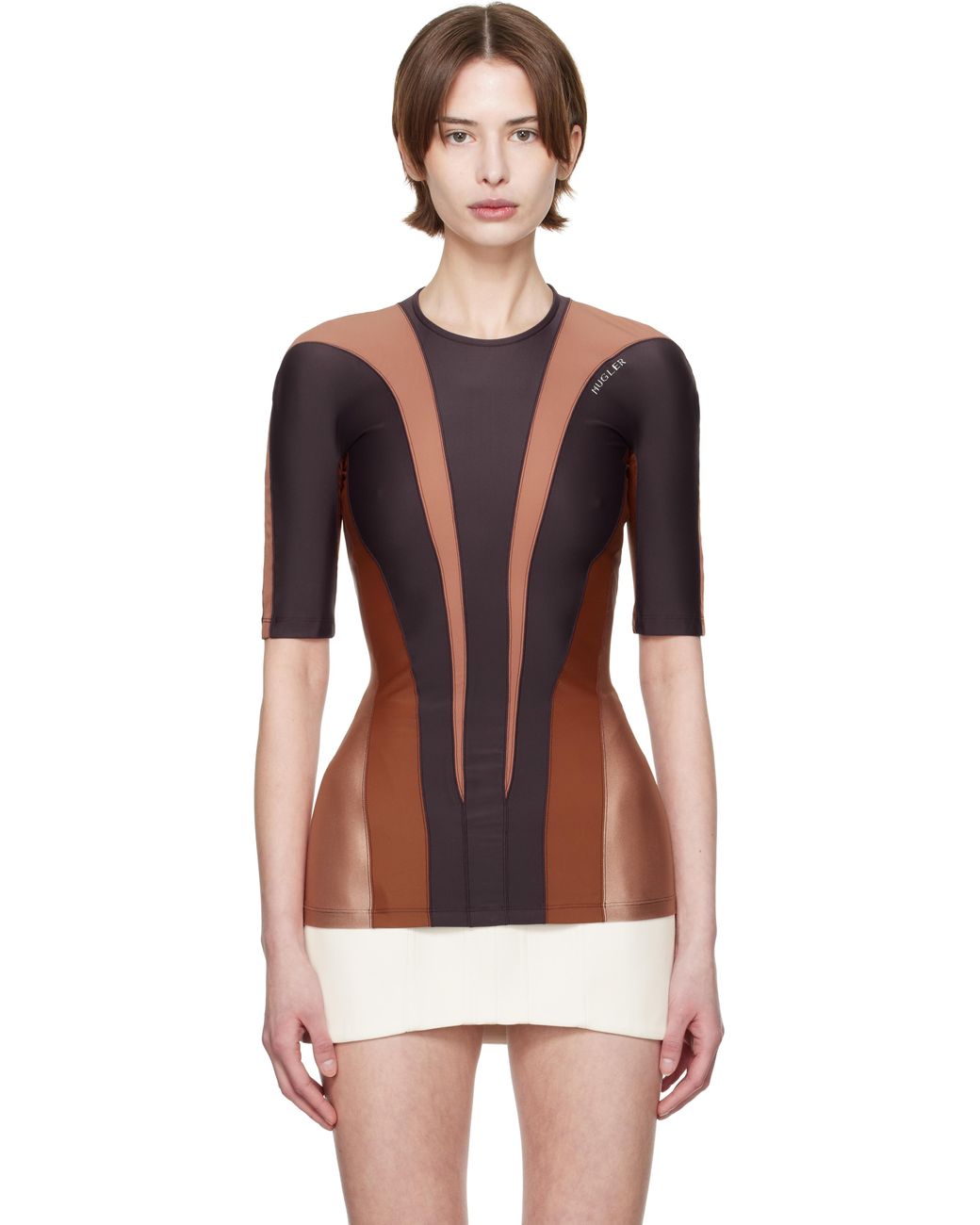 Mugler Eco Sport Lycra Top in Black | Lyst UK