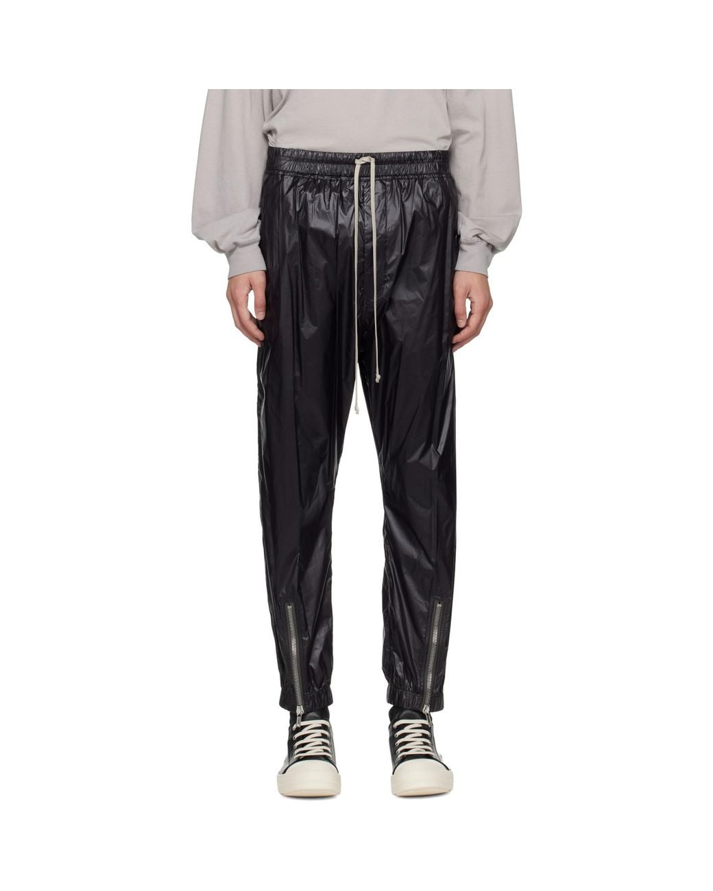 Rick Owens Black Temple Tecuatl Track Pants for men