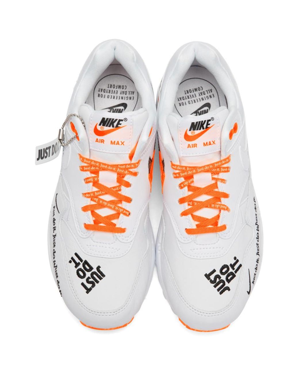 Baskets blanches et orange Air Max 1 LX Nike en coloris Blanc | Lyst