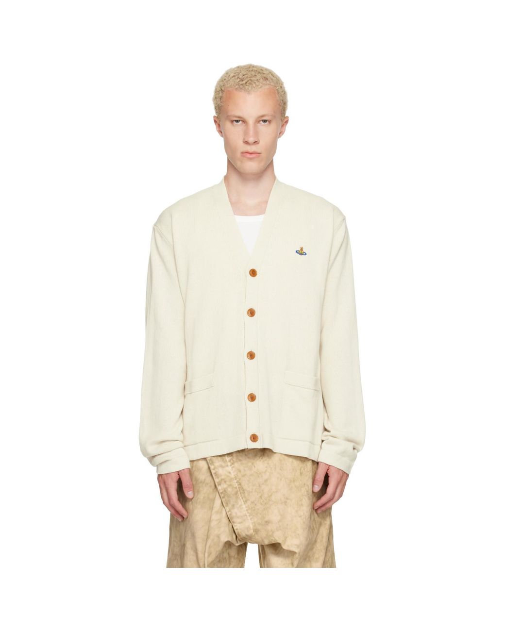 Vivienne Westwood Natural Off- Alex Cardigan for men