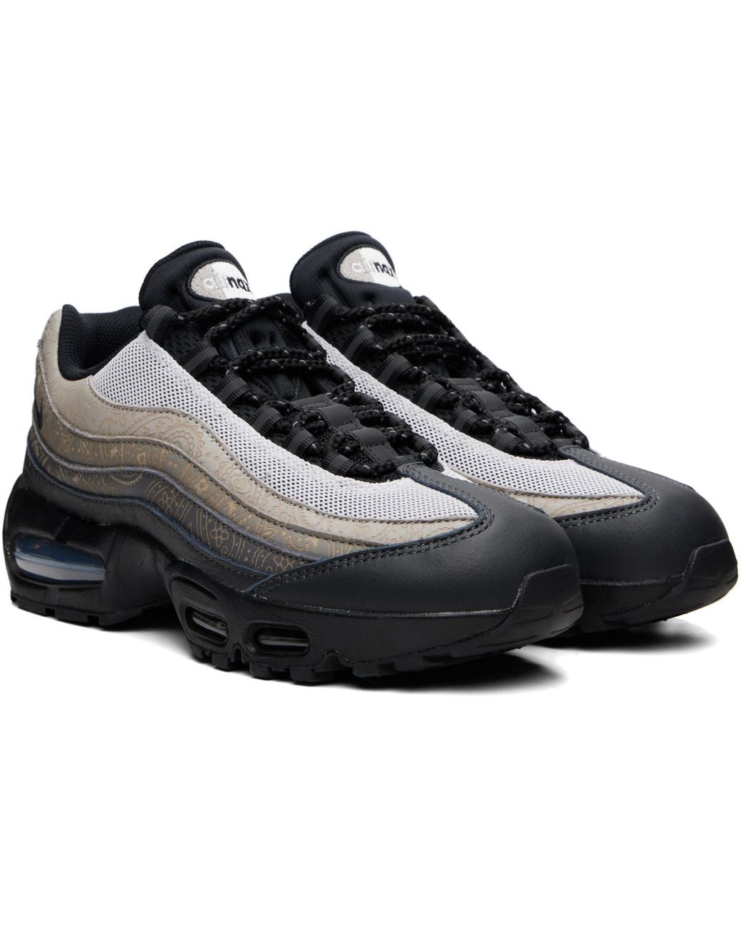 Nike Black Air Max 95 Big Bubble Leather Sneakers for men