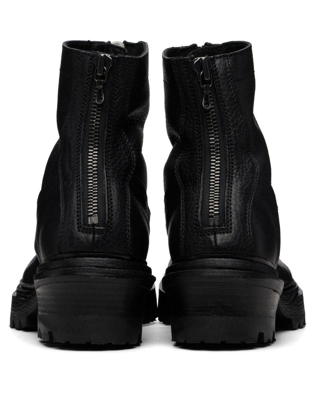 Julius Black Front Zip Boots for men