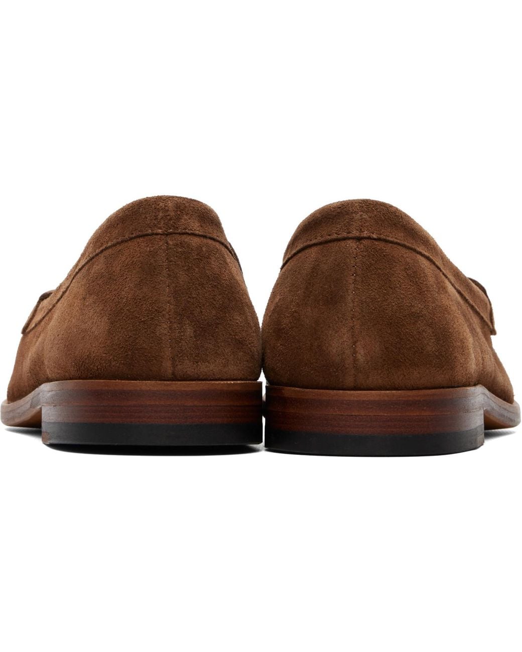 Drake's Brown Suede Henri Summer Loafers for men