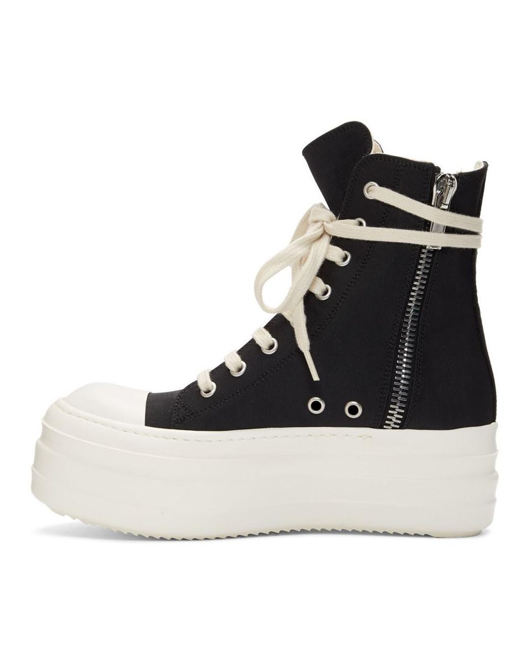 Rick Owens DRKSHDW Black Double Bumper Sneakers | Lyst Canada