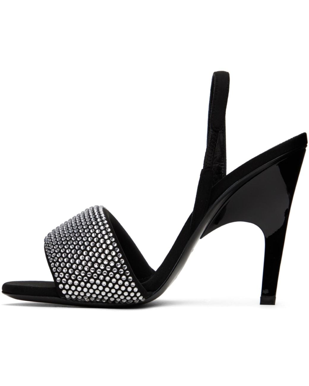 The Attico Black Rem 105Mm Crystal-Embellished Sandals