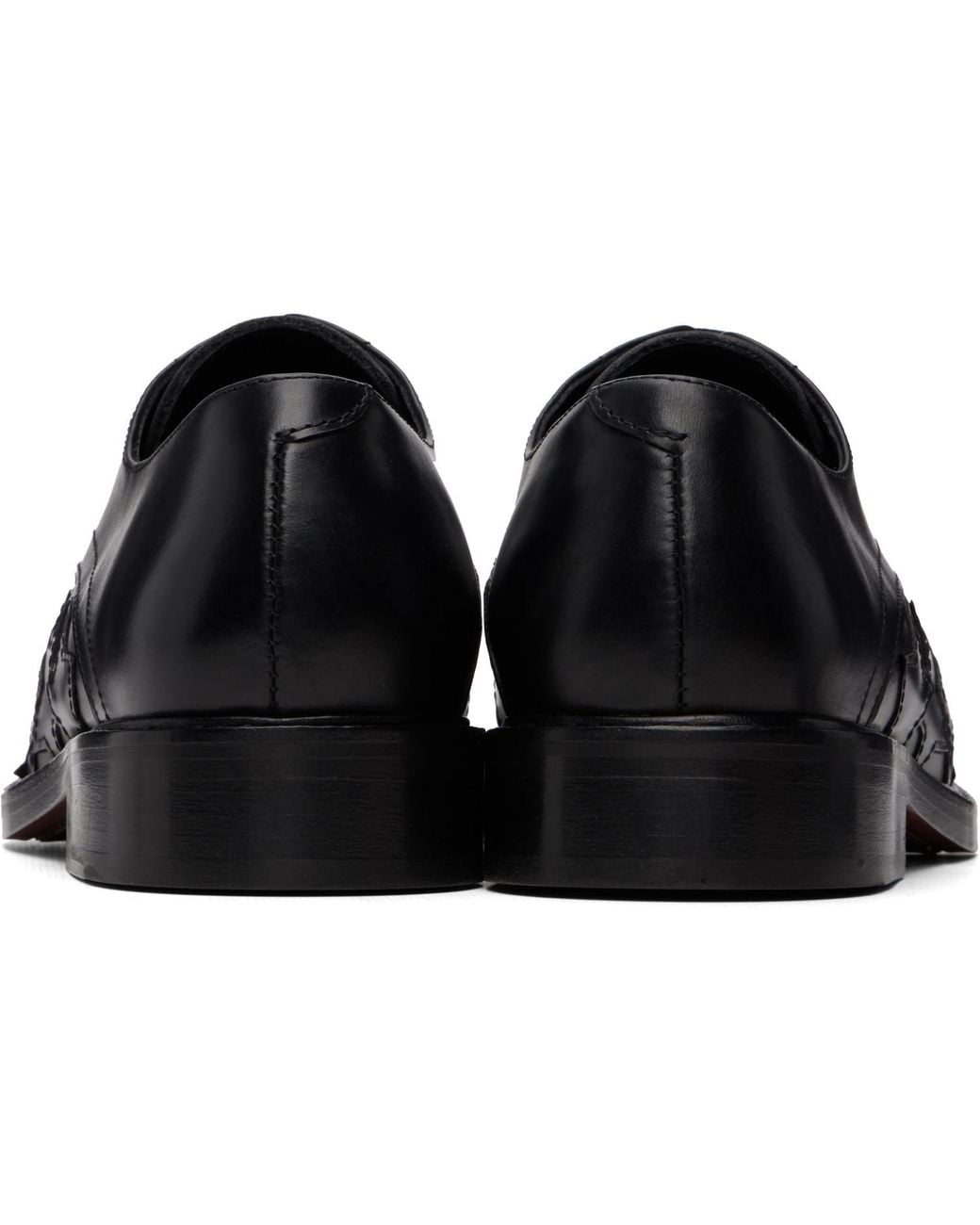 STEFAN COOKE Black Star Square Toe Derbys for men