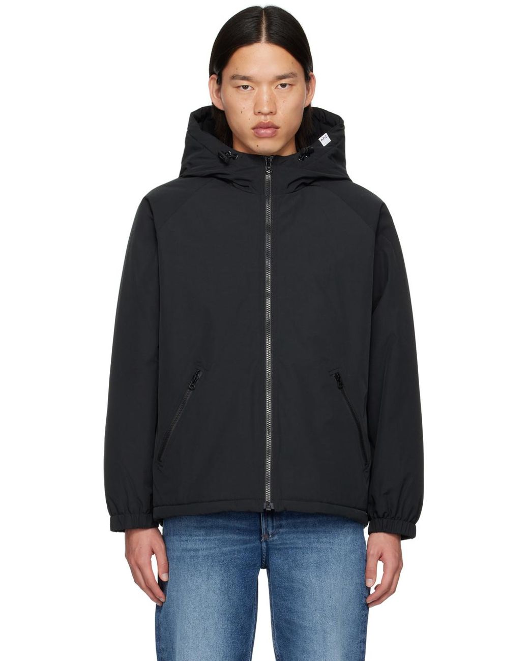 A.P.C. wool DRIZZLER JACKET riri zip A.P.C. Riders Single Jacket