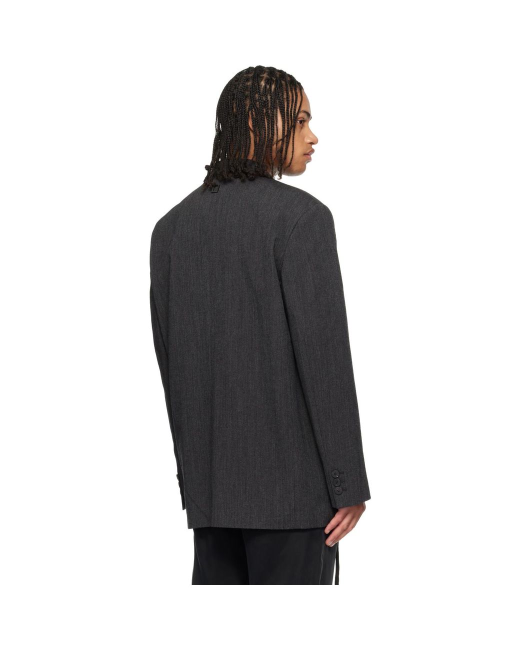 Wooyoungmi Black Oxford Single Blazer for men