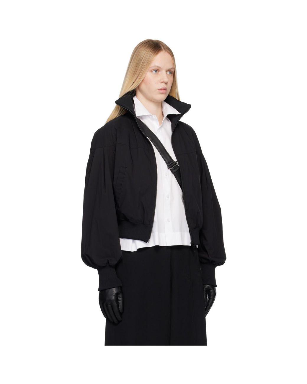 Yohji Yamamoto Black Weather Cloth Paneled Blouson Jacket