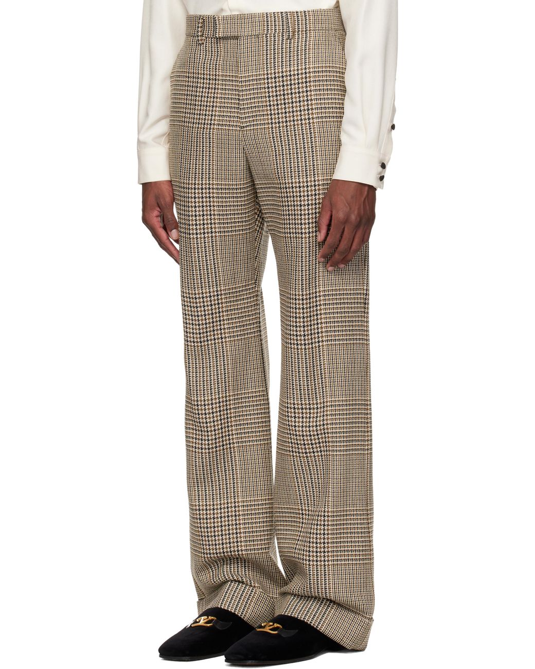 Valentino Natural Rolled Cuff Trousers for men