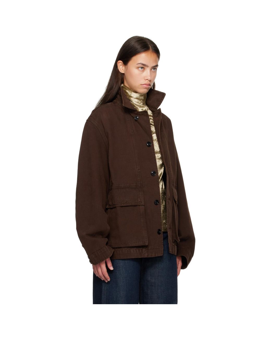 Lemaire Brown Boxy Jacket