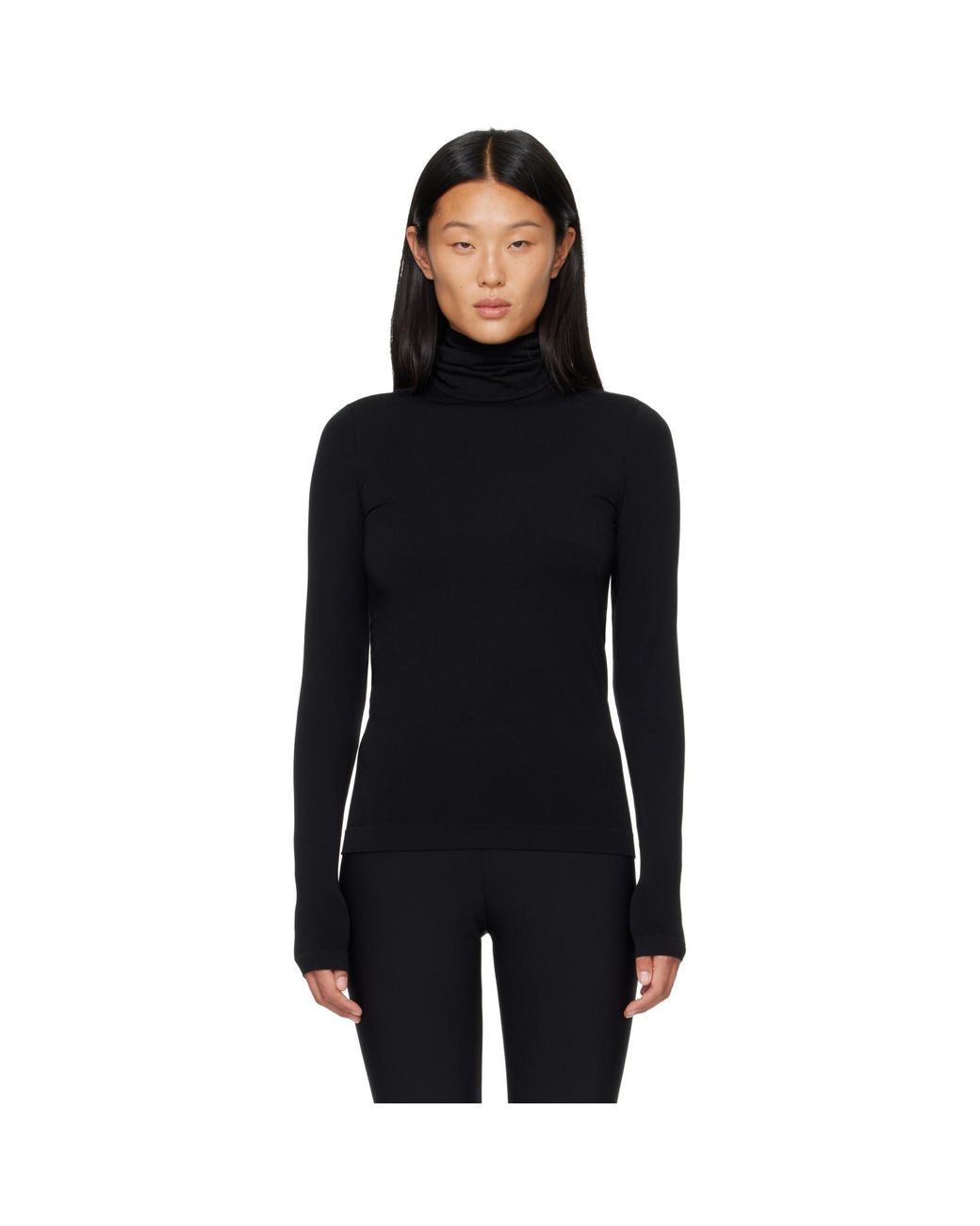 Wolford Black Aurora Long Sleeve T-Shirt