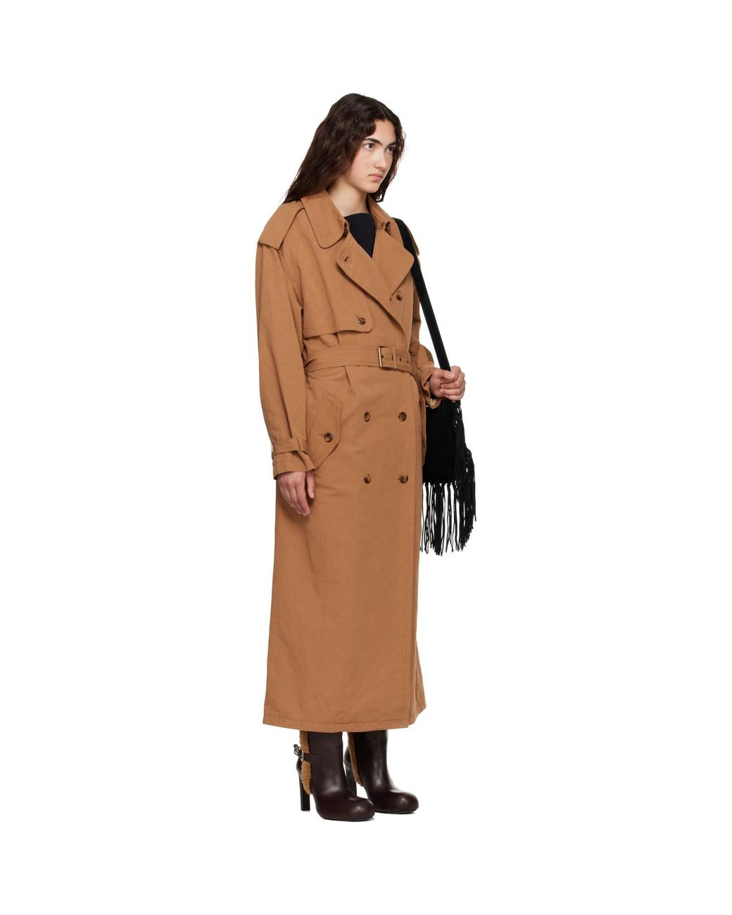 Isabel Marant Brown Tan Violette Cotton Trench Coat
