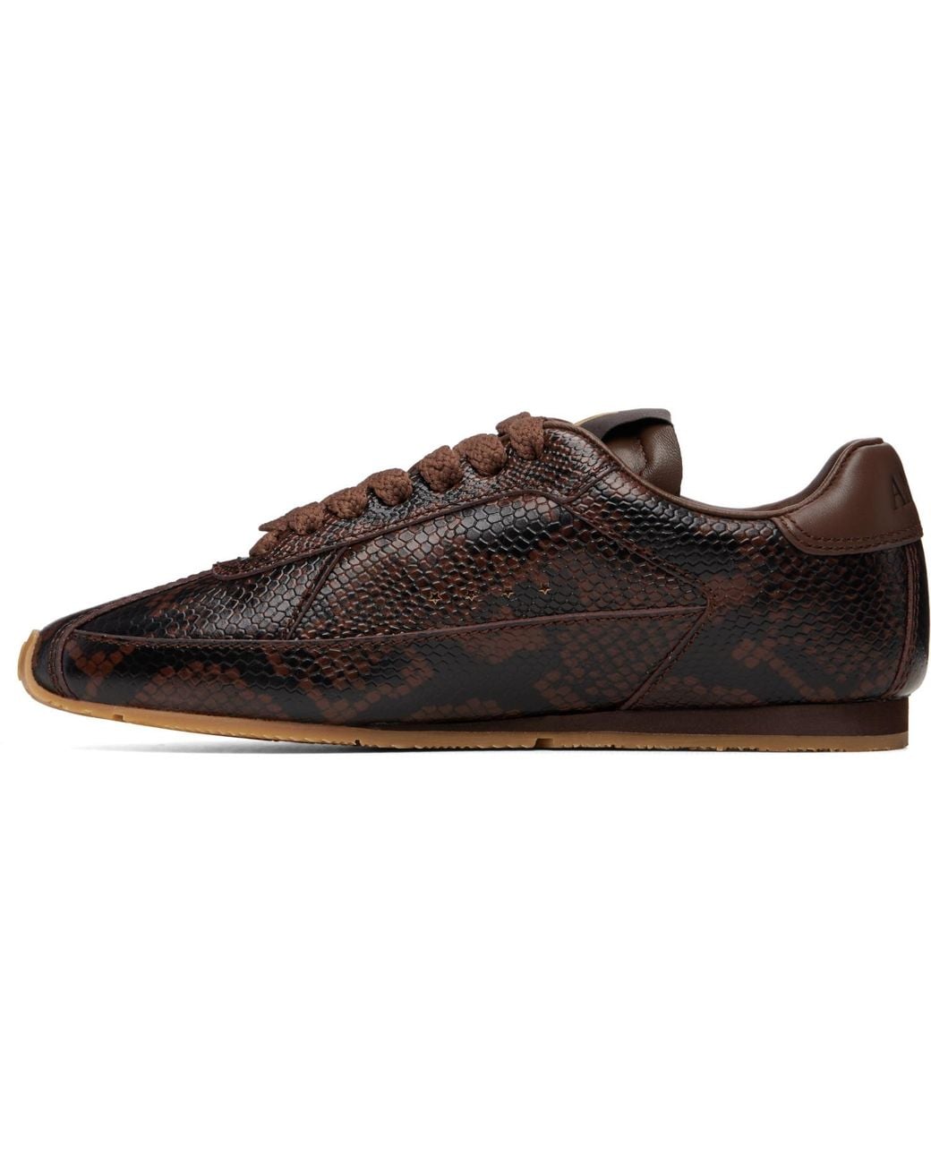 Amiri Brown Python Pacific Flat Sneakers