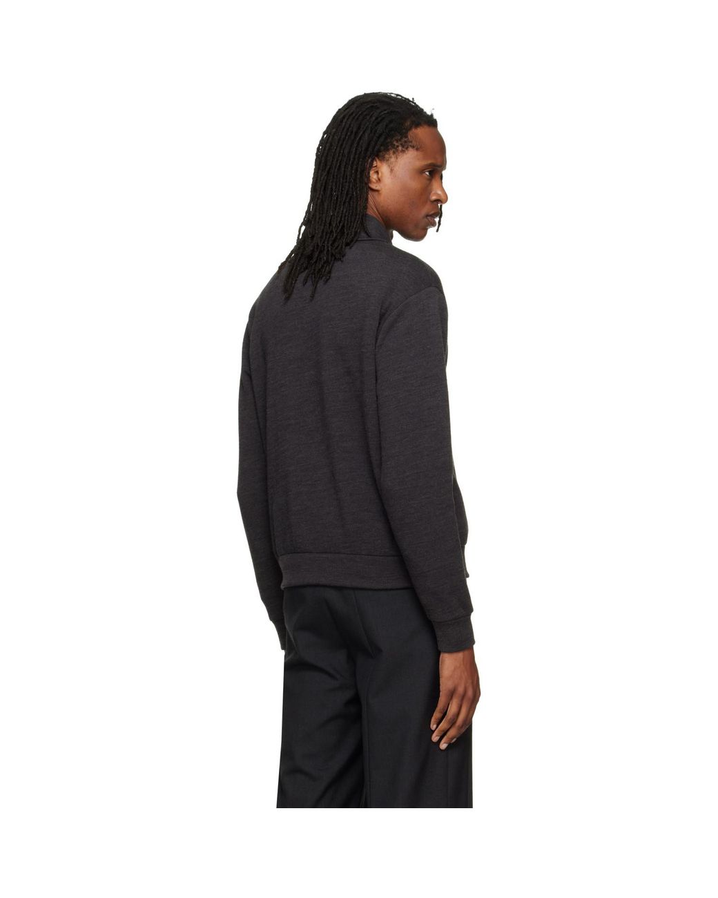 Jil Sander Black Cotton Blend Polo for men