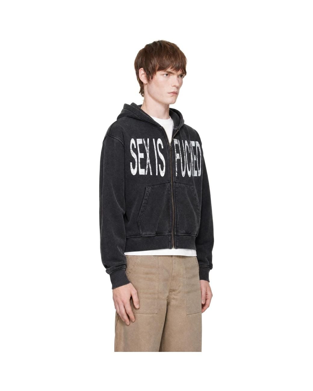 Carne Bollente Black Censor Me Baby Hoodie for men