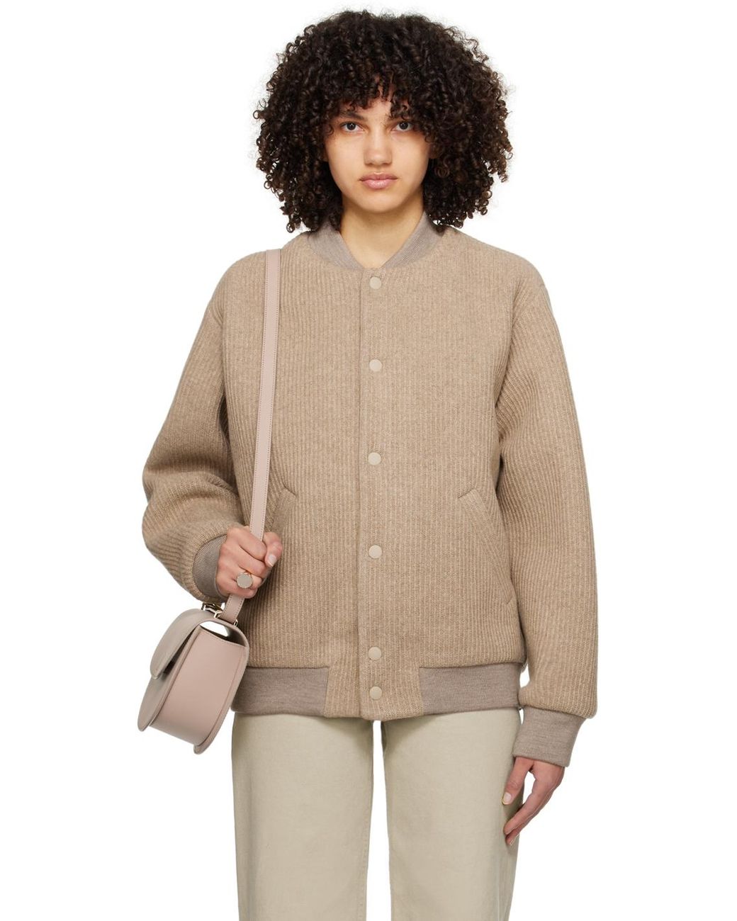 【関税込み】A.P.C. ベージュ Mick ボンバージャケット apc-BAA-Beige-Mick-Bomber-