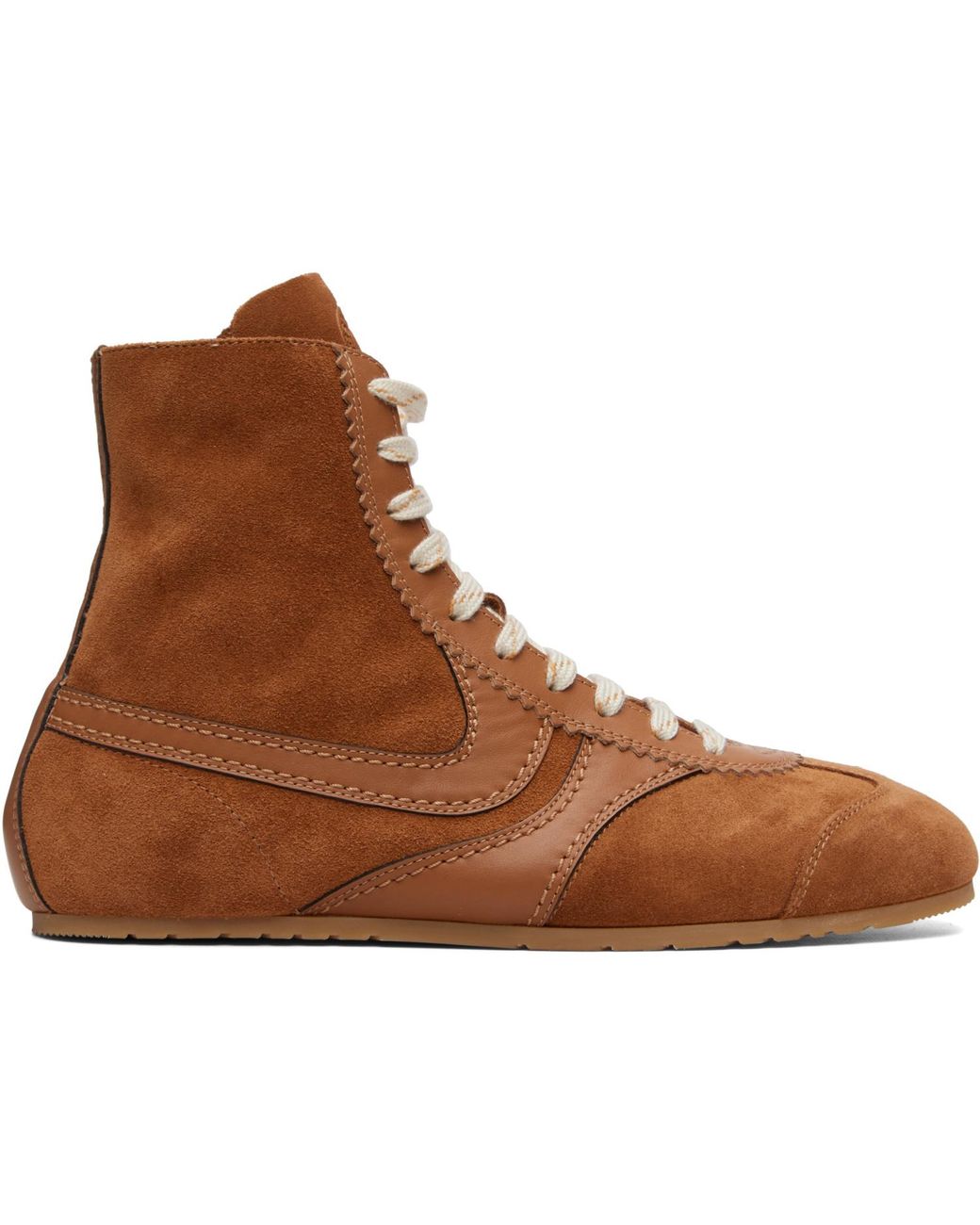 Dries Van Noten Brown Tan Suede Sneakers for men