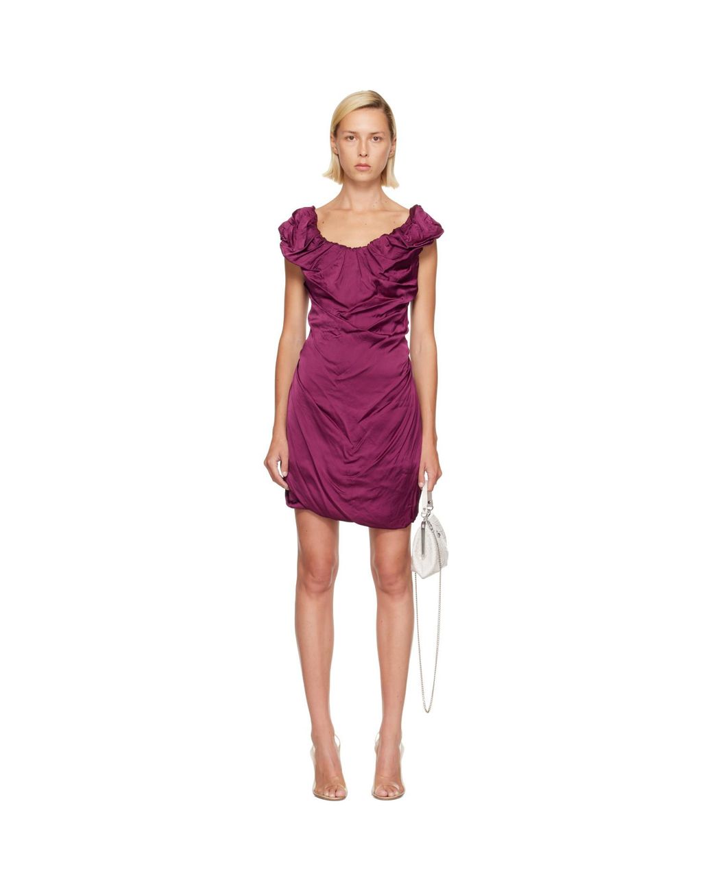 Vivienne Westwood Red Burgundy Twisted Ginnie Minidress