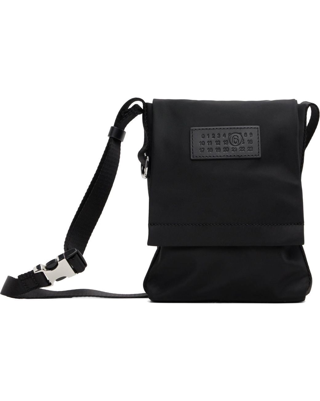 MM6 by Maison Margiela Black Small Nylon Crossbody Bag for men
