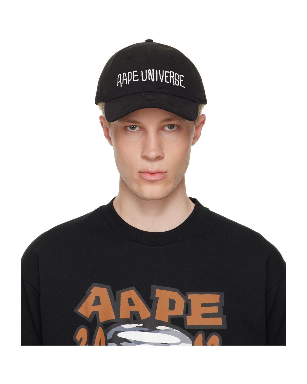 Aape By A Bathing Ape Black Aapeunvs Baseball Cap for men