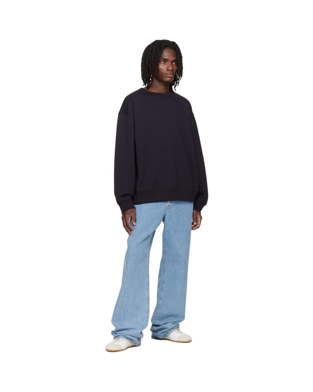 Dries Van Noten Blue Oversized Sweatshirt for men