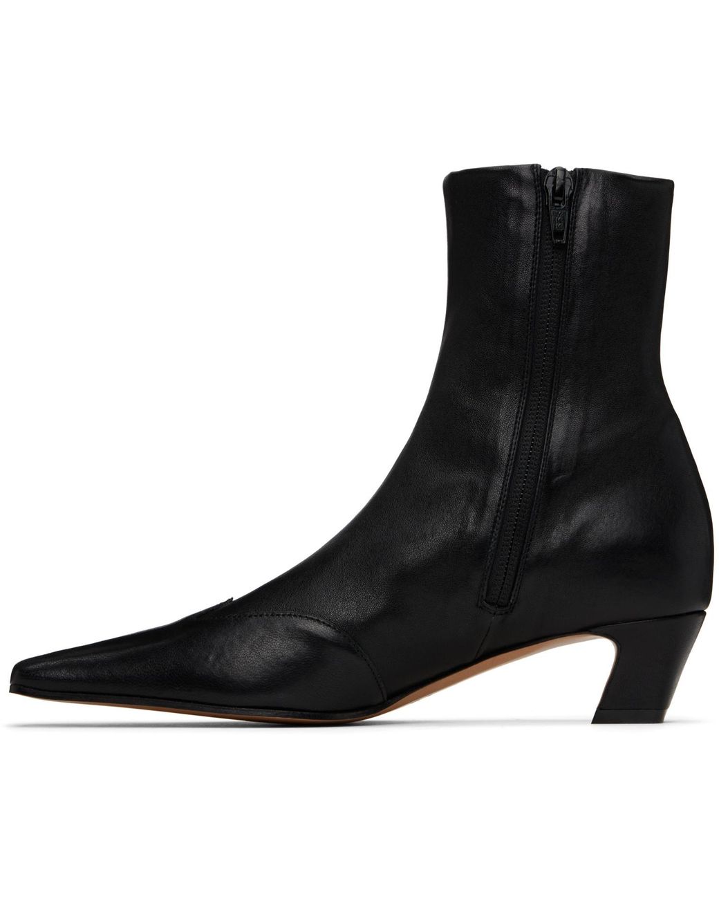 Khaite Black Nevada Stretch Low Boots