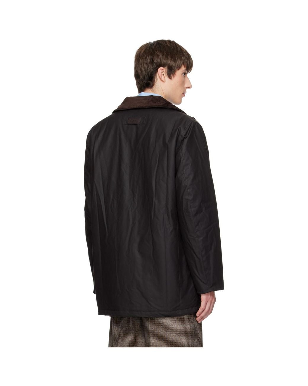 Barbour Black Sandale Waxed Jacket for men