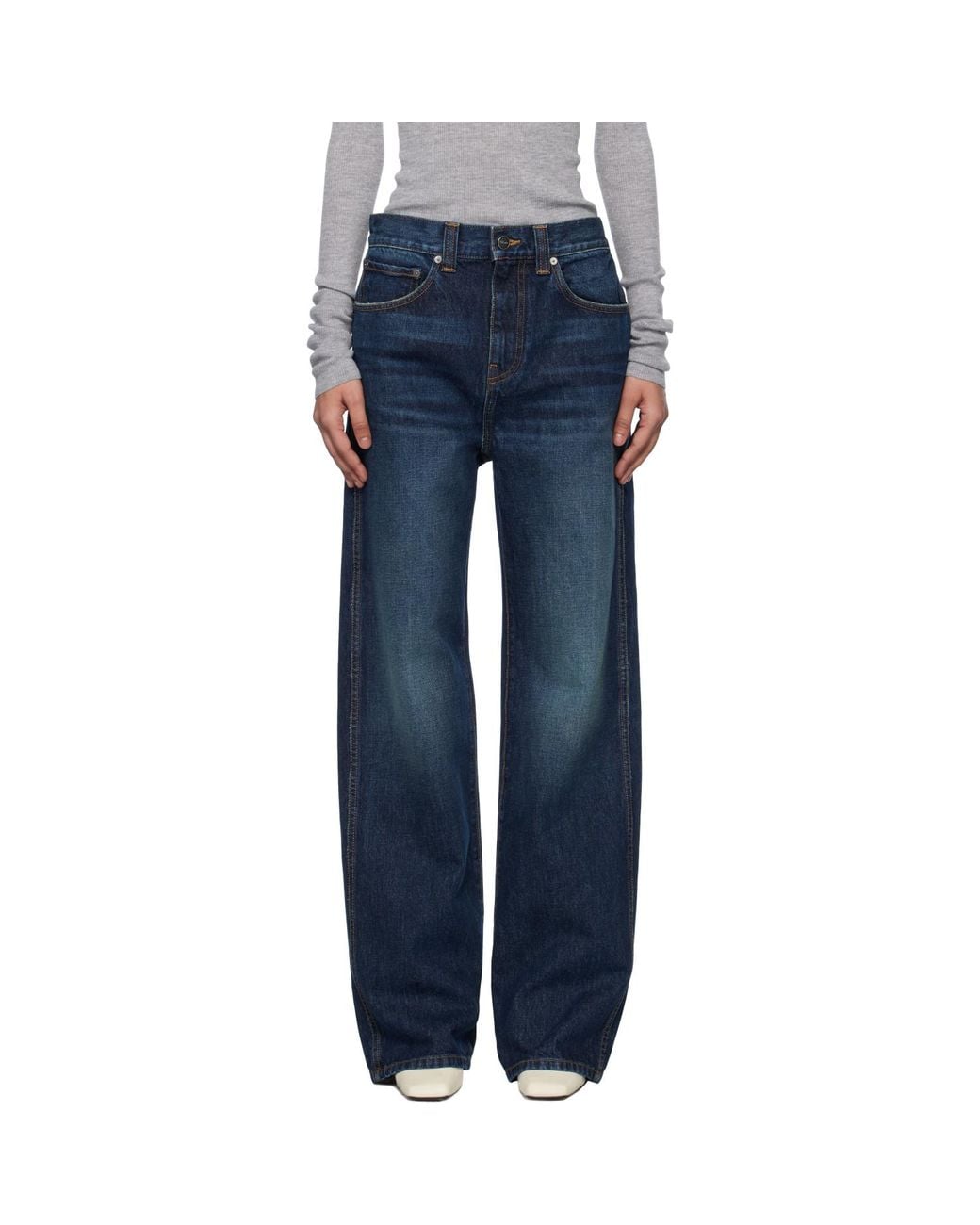Khaite Blue Bonnie Jeans