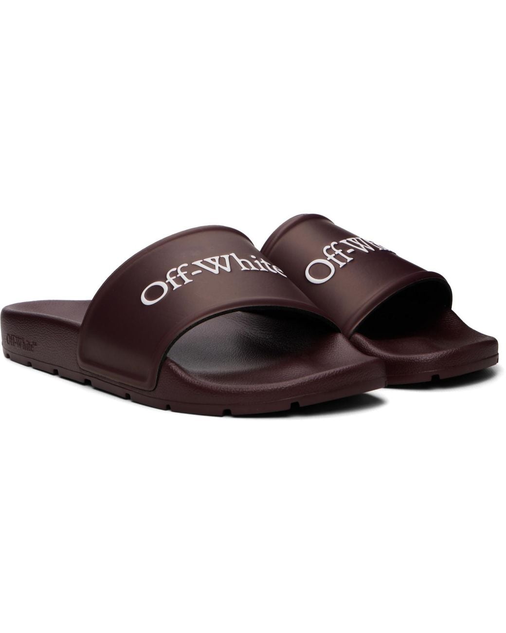 Off-White c/o Virgil Abloh Brown Bookish Slides for men