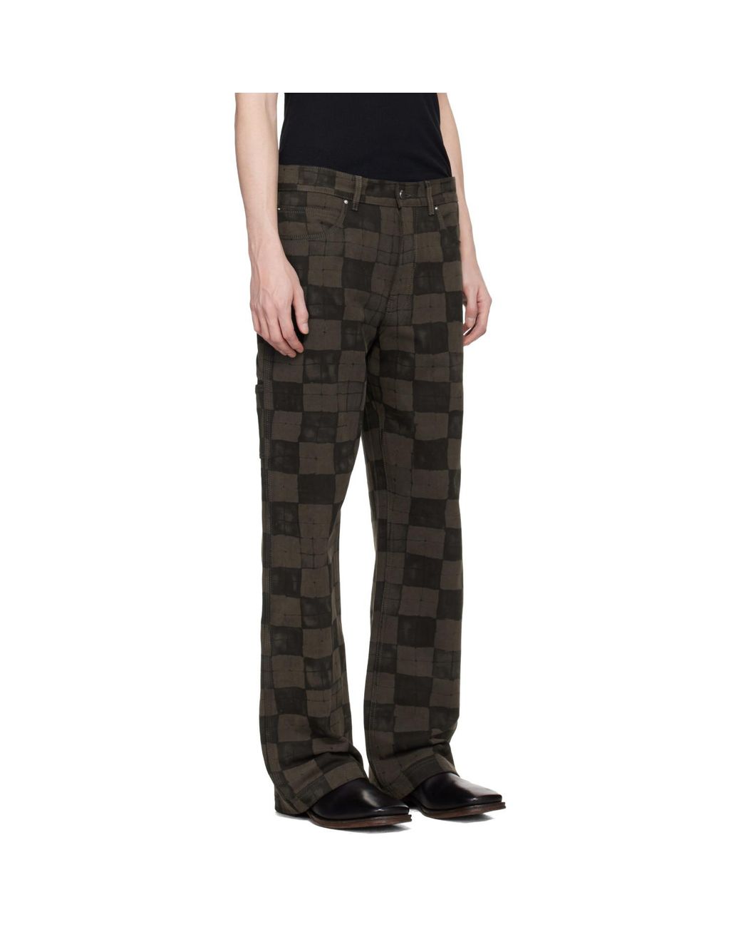 Amiri Black Chateau Crest Carpenter Jeans for men