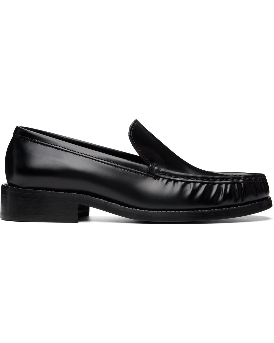 Acne Black Leather Loafers