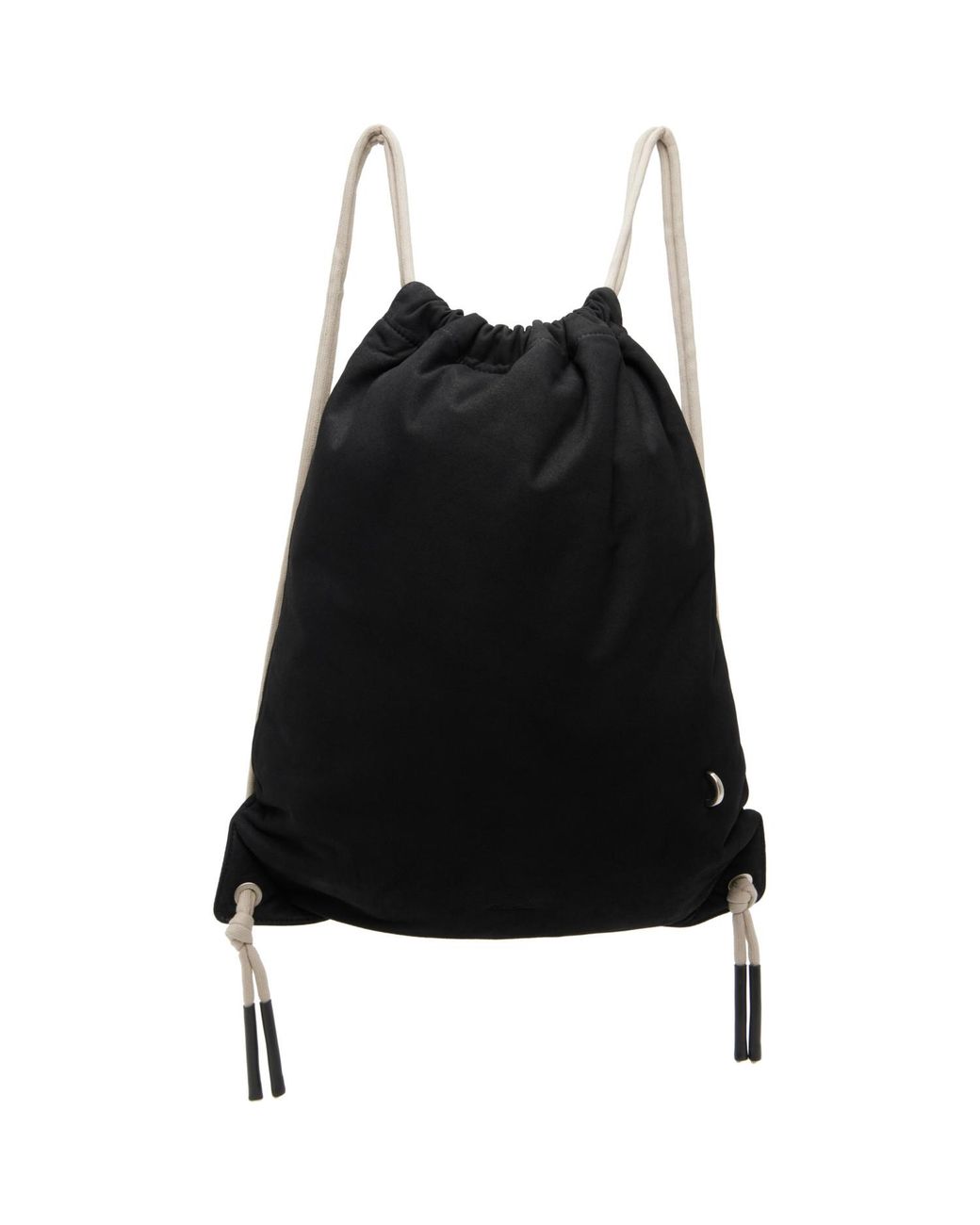 Rick Owens Black Tower Drawstring Backpack for men
